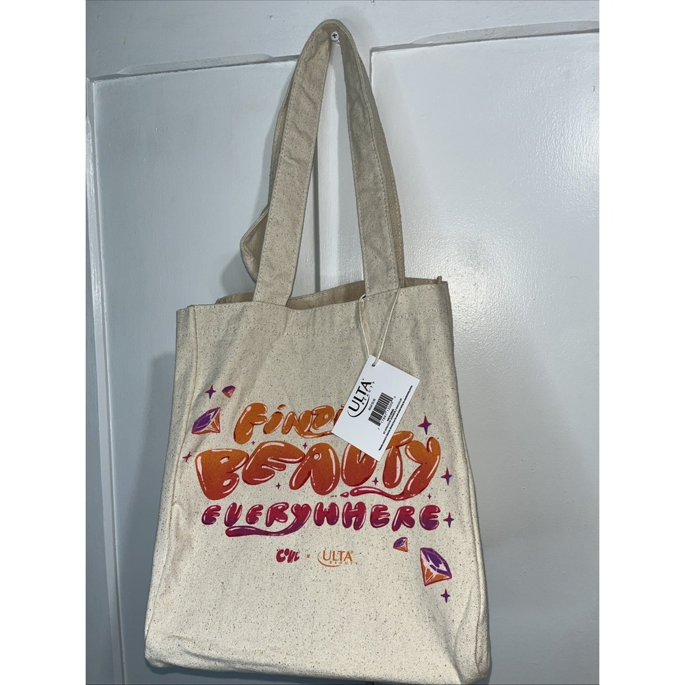 Ulta Beauty 'Finding Beauty Everywhere' Recycled Cotton Canvas Tote Bag NWT
